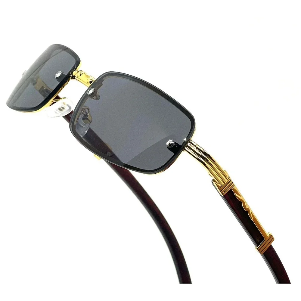 Sunglasses Men Hip Hop Shades Square Gold‎ Frame Elegant Classy Retro Festival